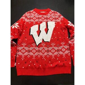 Campus‎ Specialties Wisconsin Badgers Fair Isle Knit Sweater Mens Large W Logo